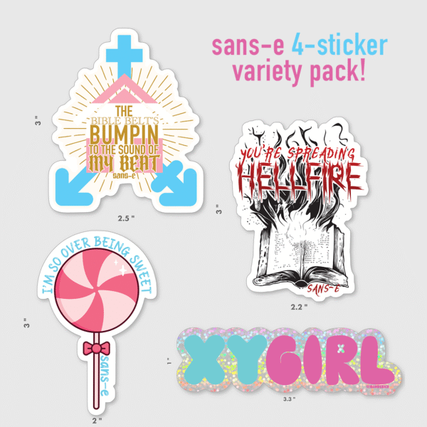 sans-e Vinyl Sticker Variety Pack