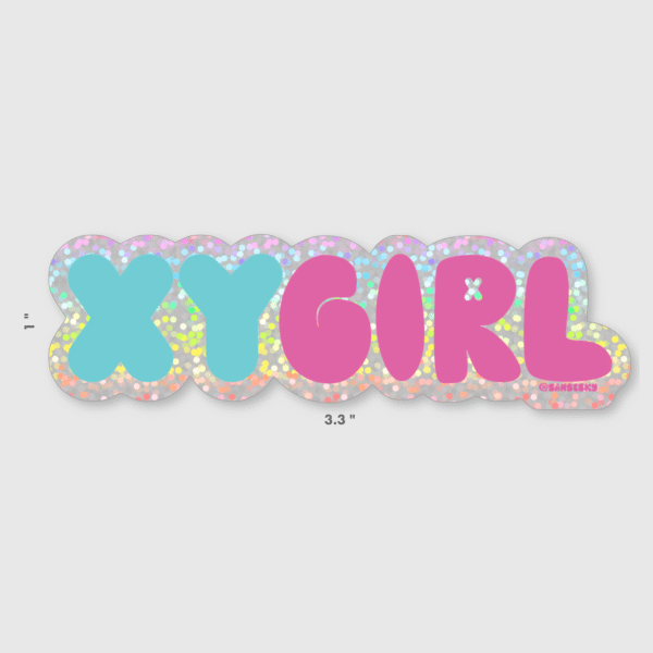 XY GIRL - Glitter Sticker